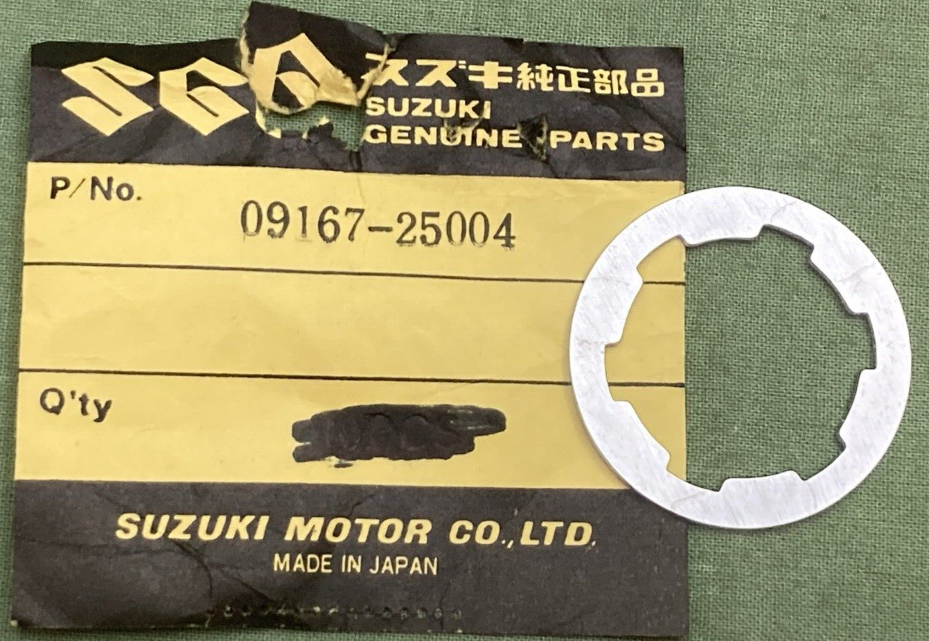 QTY 2 NEW GENUINE SUZUKI 09167-25004 3RD Drive Gear Thrust Washer