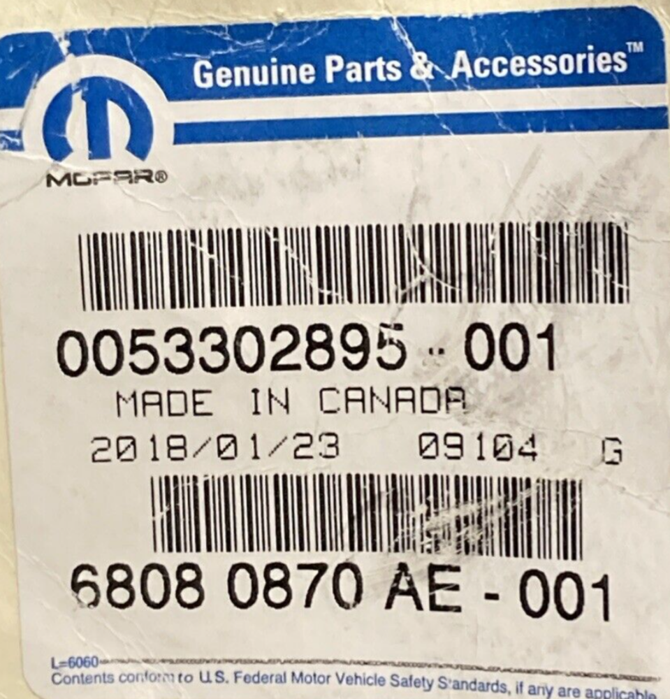 NEW GENUINE MOPAR 68080870AE Front Suspension Cross-Member