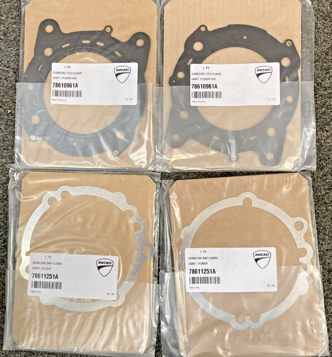 NEW GENUINE DUCATI 79120451A HEAD-CYLINDER GASKETS SET