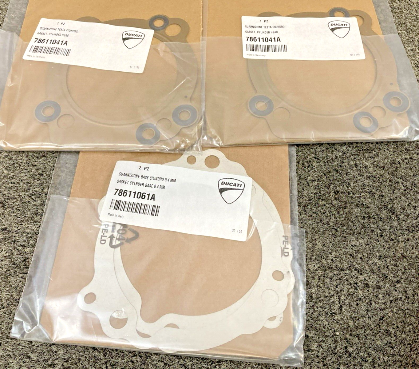 NEW GENUINE DUCATI 79120461A HEAD-CYLINDER GASKETENVELOPE