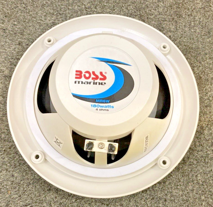 NEW GENUINE BOSS MARINE MR6W AUDIO BOAT DUAL CONE SPEAKERS 6.5” 180 WATTS 4OHMS