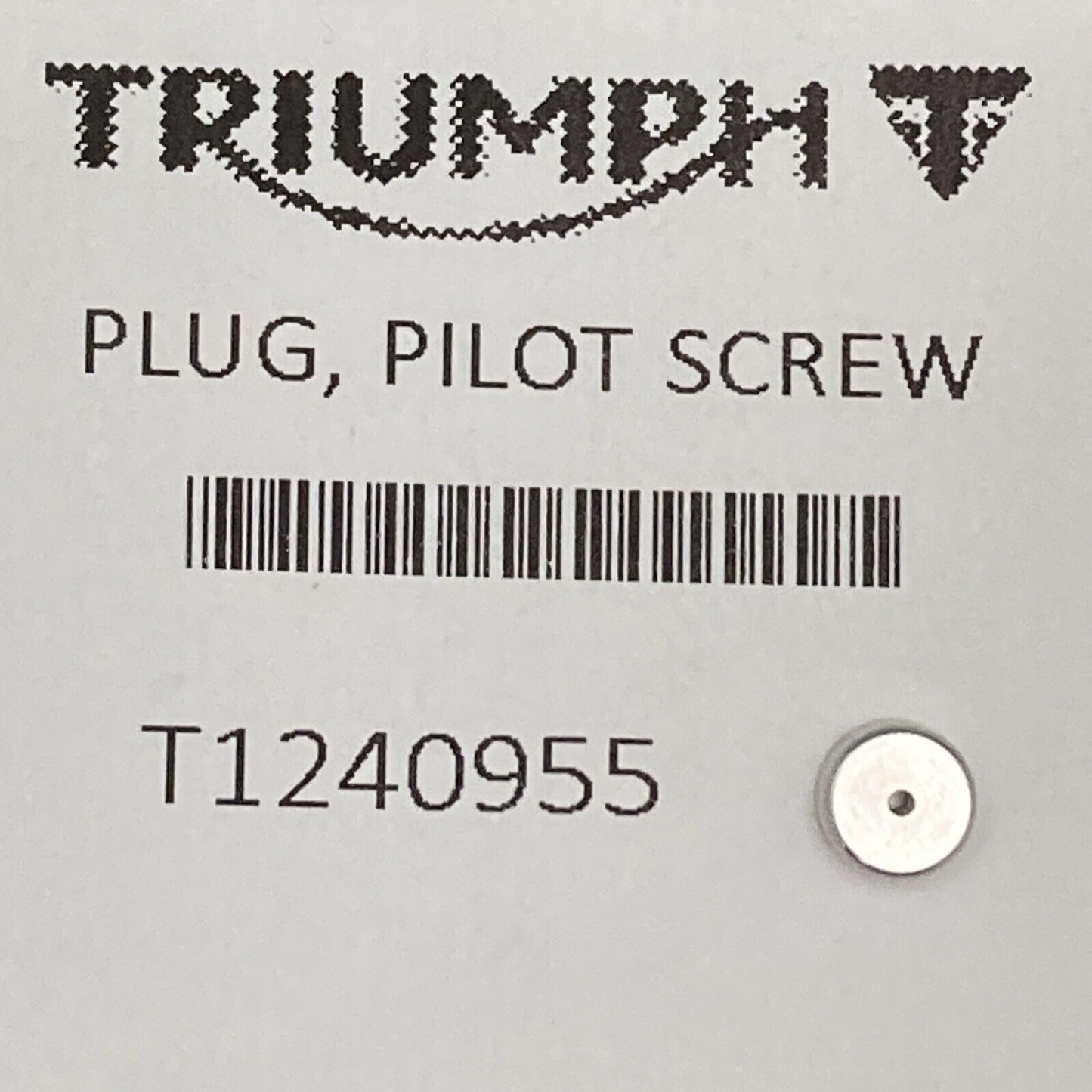 NEW GENUINE TRIUMPHT T1240955 Plug, Pilot Screw
