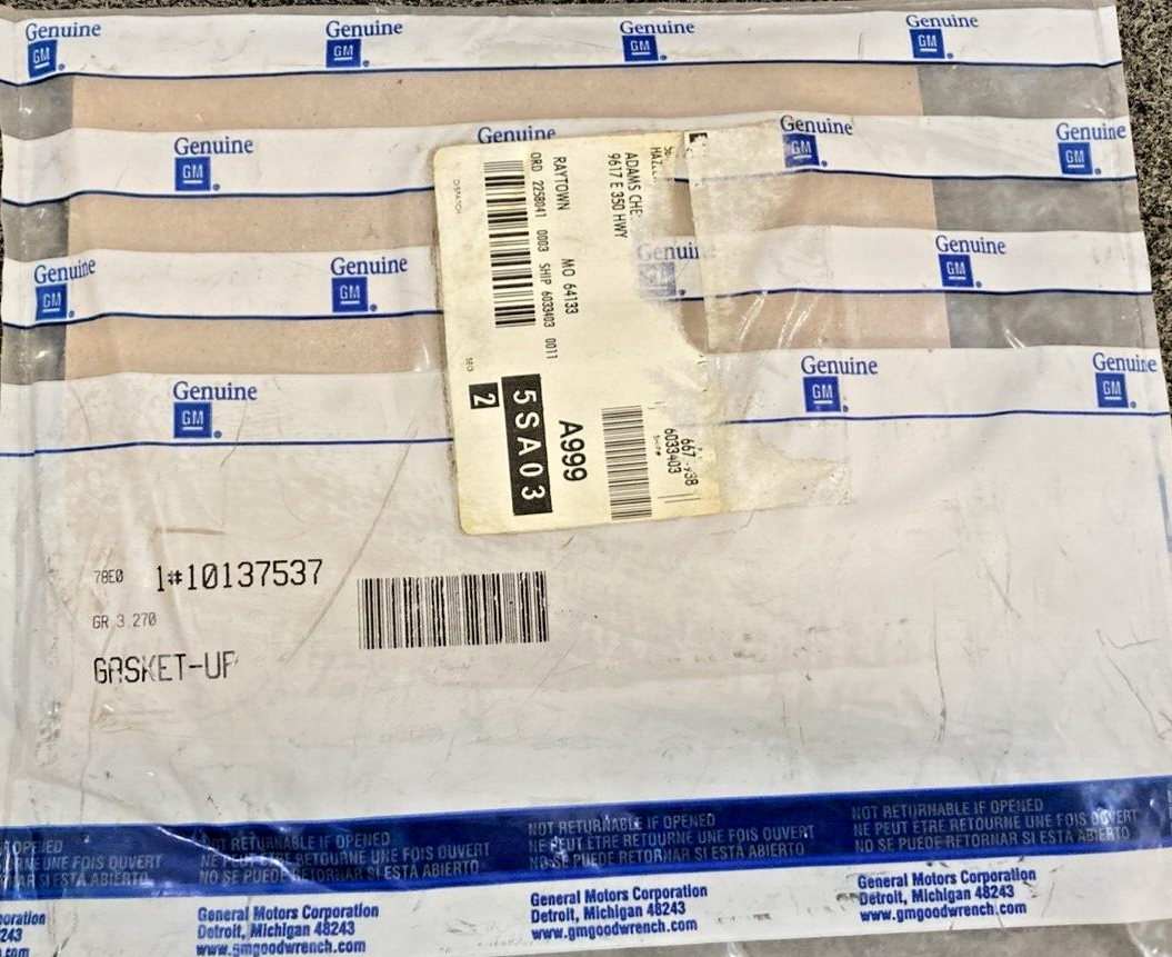 NEW GENUINE GM 101375 UPPER INTAKE MANIFOLD GASKET K1500 C1500 Blazer 1992-2002