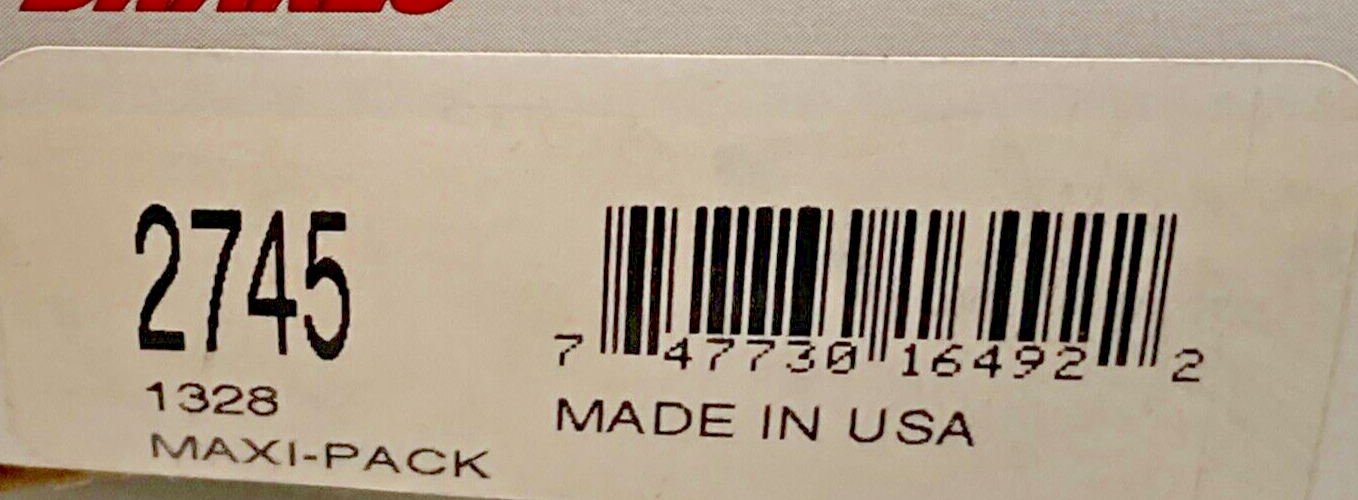 NEW GENUINE NAPA BRAKES 2745 MAXI-PACK ULTRA PREMIUM BRAKE SHOE HARDWARE KIT