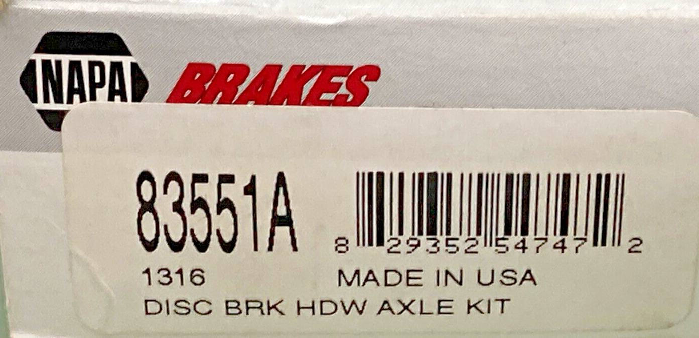 NEW GENUINE NAPA BRAKES 83551A ULTRA PREMIUM DISC BRAKE HARDWARE KIT