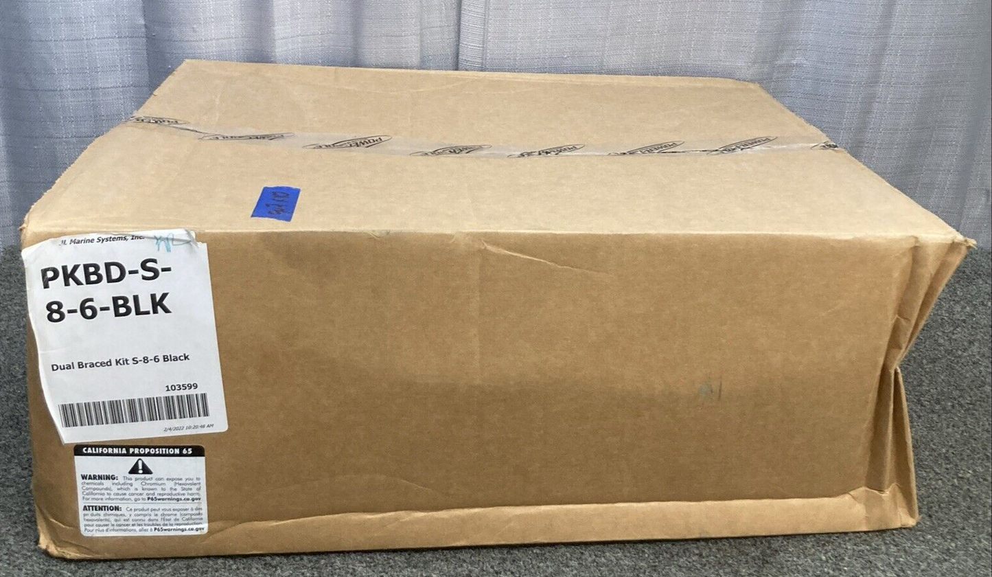 NEW GENUINE JL MARINE SYSTEMS PKBD-S-8-6-BLK Power Pole Dual Braced Kit BLACK