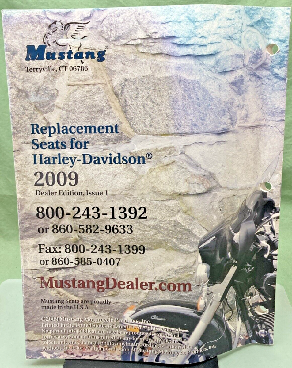 MUSTANG REPLACEMENT SEATS FOR HARLEY-DAVIDSON CATALOG 2009