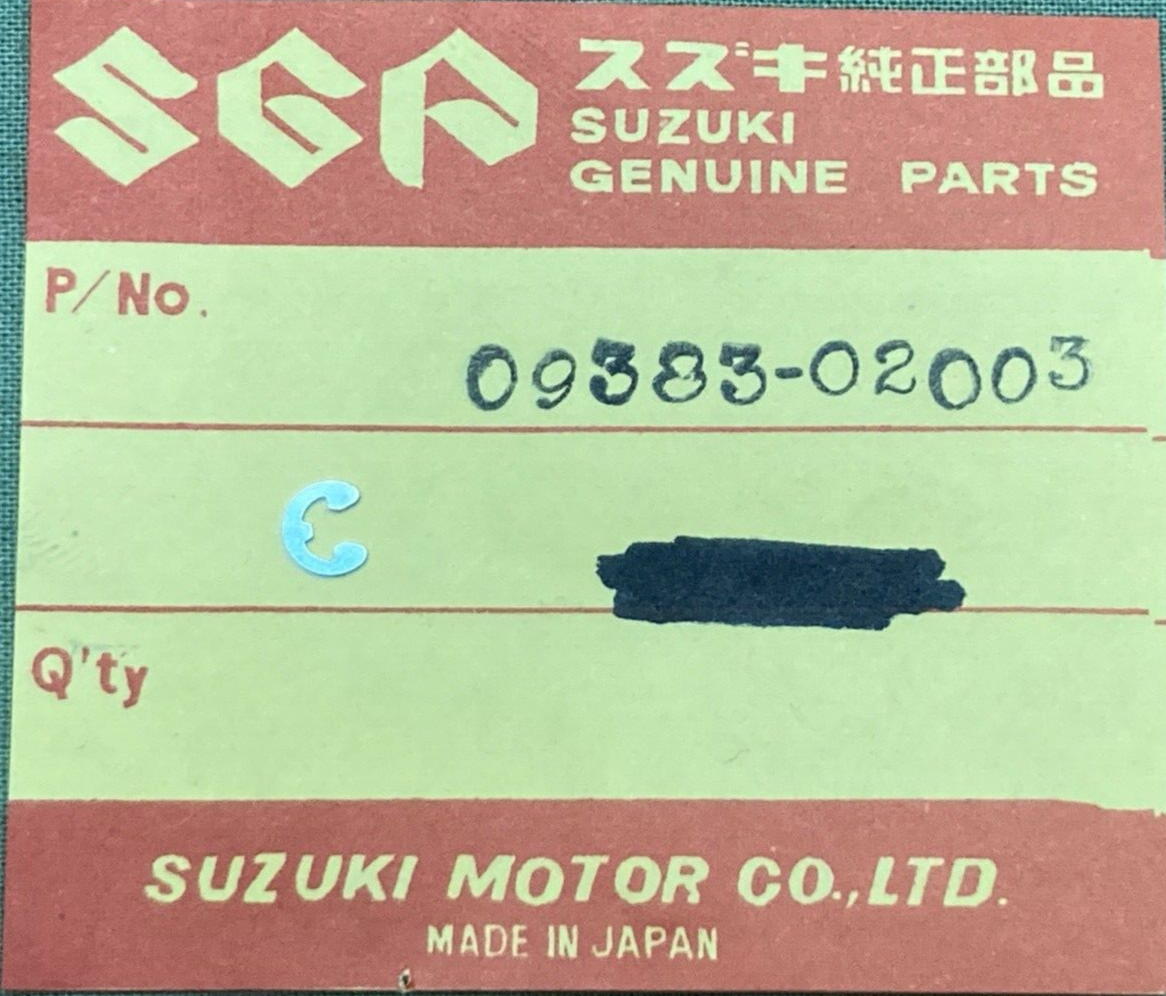 NEW GENUINE SUZUKI 09383-02003 E RING FUEL TANK