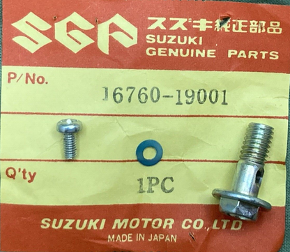 NEW GENUINE SUZUKI 16760-19001 UNION BOLT ASSEMBLY OIL PUMP