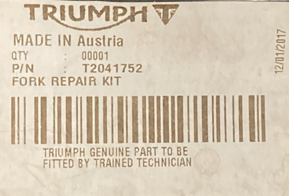 NEW GENUINE TRIUMPH T2041752 Fork Repair Kit