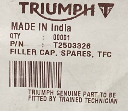 NEW GENUINE TRIUMPH T2503326 Filler Cap, Spares