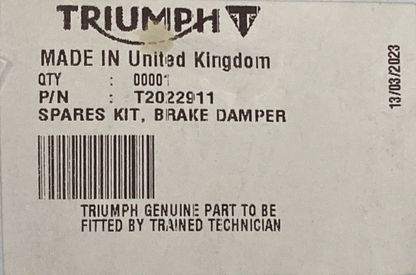 NEW GENUINE TRIUMPH T2022911 Left Brake Damper spares kit