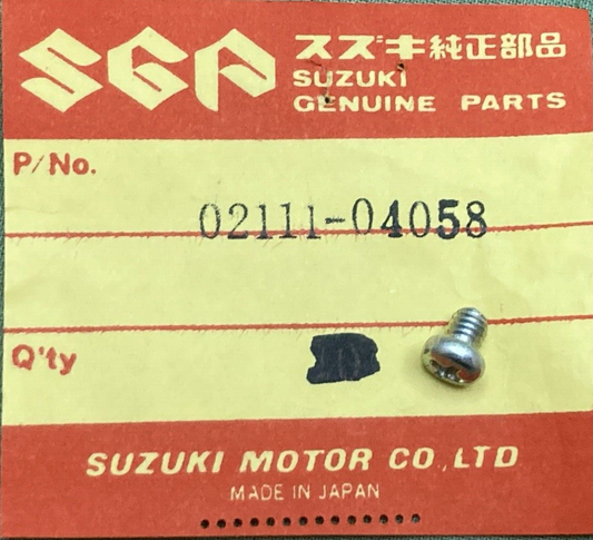 NEW GENUINE SUZUKI 02111-04058 SCREW CROSS HEAD