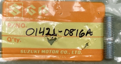 QTY 2 NEW GENUINE SUZUKI 01421-0816A BOLT STUD CYLINDER