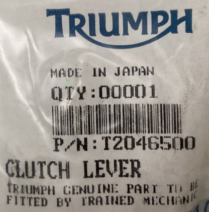NEW GENUINE TRIUMPH T2046500 CLUTCH LEVER