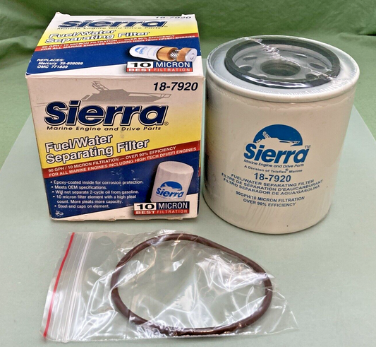 NEW GENUINE SIERRA 18-7920 FUEL FILTER REPLACES Mercury 35-809099.
