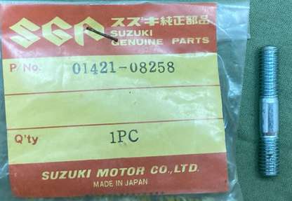 NEW GENUINE SUZUKI 01421-08258 Stud Bolt CYLINDER HEAD AIR CLEANER FRONT FORK