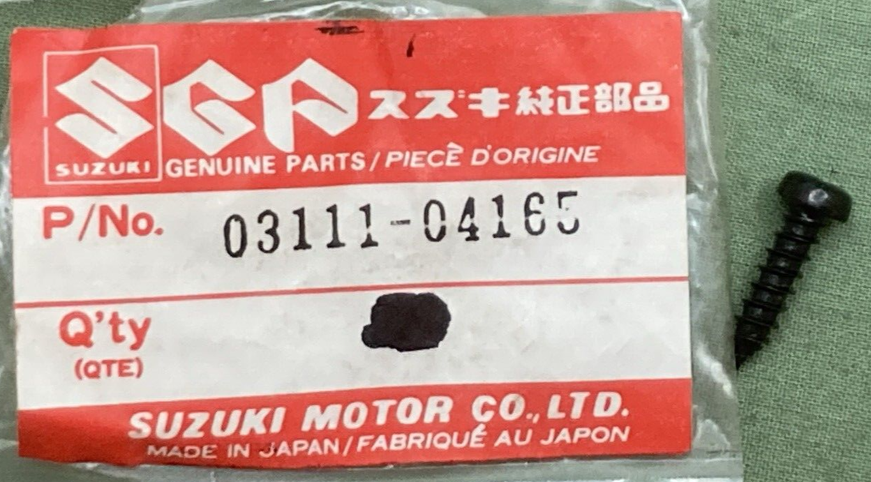 QTY 2 NEW GENUINE SUZUKI 03111-04165 SCREW SPEEDOMETER