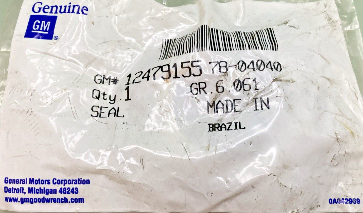 NEW GENUINE GM 12479155 SEAL, FRONT WHEEL DRIVE SHAFT