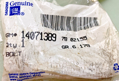 NEW GENUINE GM 14071389 BOLT, STEERING KNUCKLE UPPER CONTROL ARM