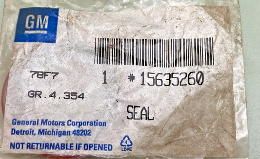 NEW GENUINE GM 15635260 SEAL, TRANS DRIVE GEAR BEARING CAP OIL, 1991-2007 GM