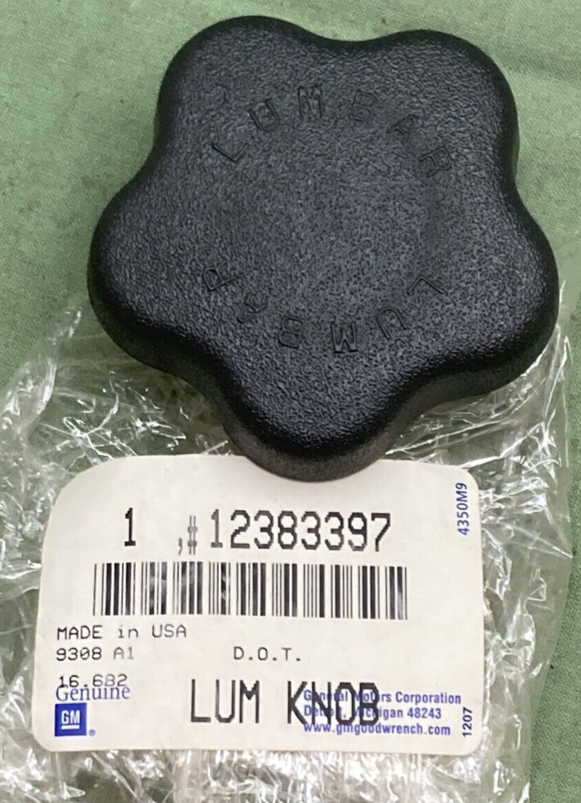 NEW GENUINE GM 12383397 KNOB SEAT LUMBAR