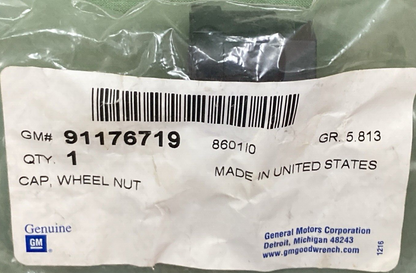 NEW GENUINE GM 91176719 Cap Wheel Nut BLACK