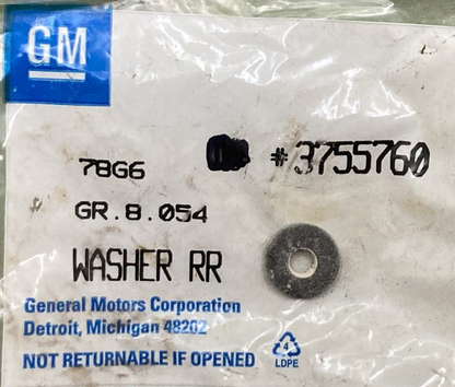 QTY 2 NEW GENUINE GM 3755760 Washer Rear Side Door Window