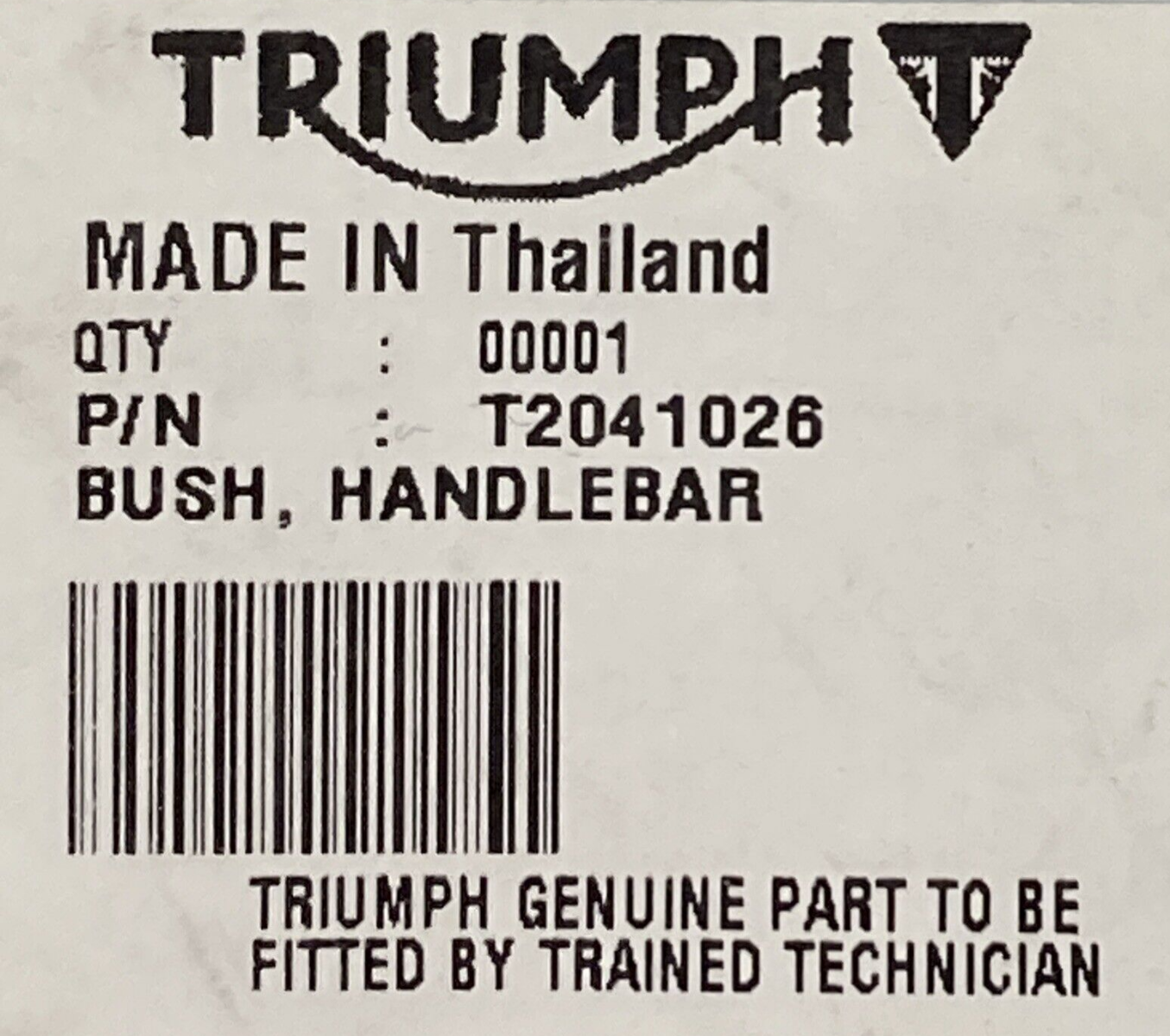 NEW GENUINE TRIUMPH T2041026 Bush, Handlebar