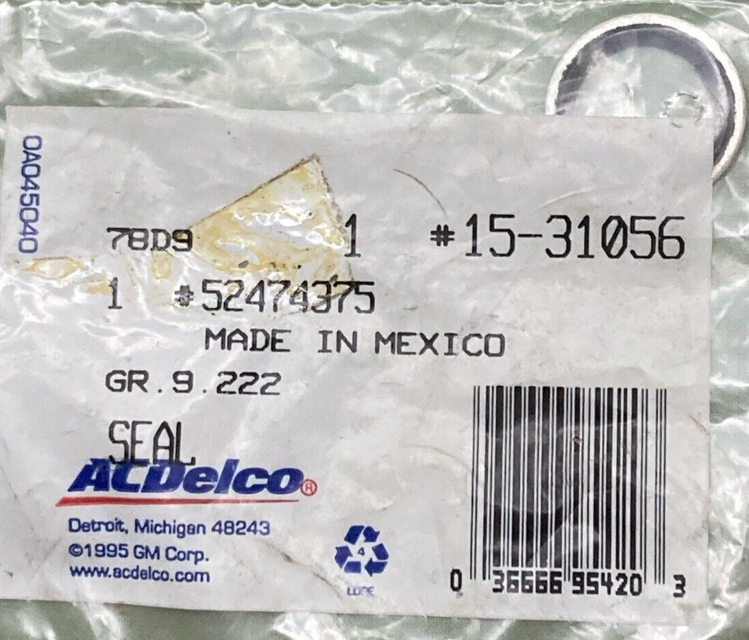 NEW GENUINE ACDELCO 15-31056 SEAL A/C Refrigerant Lines REPLACES GM 52474375