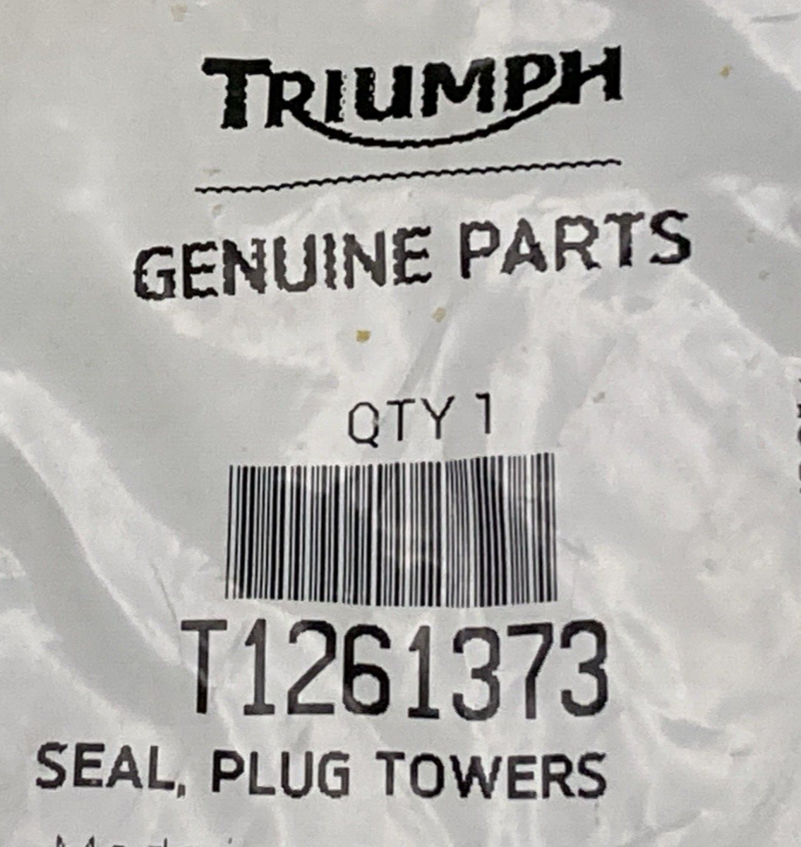 NEW GENUINE TRIUMPH T1261373 Seal, Plug Towers