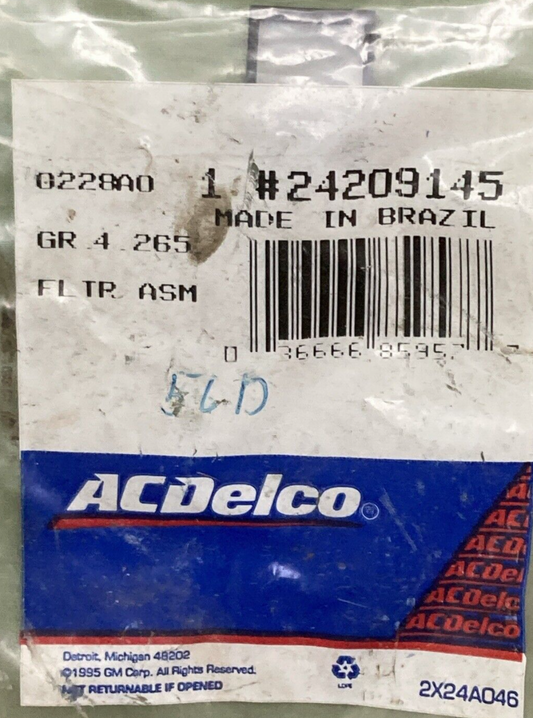 NEW GENUINE ACDELCO 24209145 Filter Pressure Control Solenoid Valve Fluid
