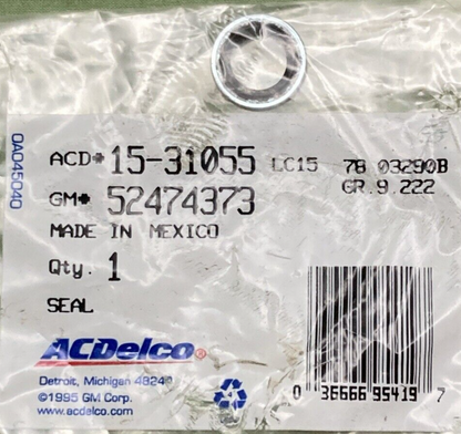 NEW GENUINE ACDELCO 15-31055 Seal A/C Compressor & Condenser Hose