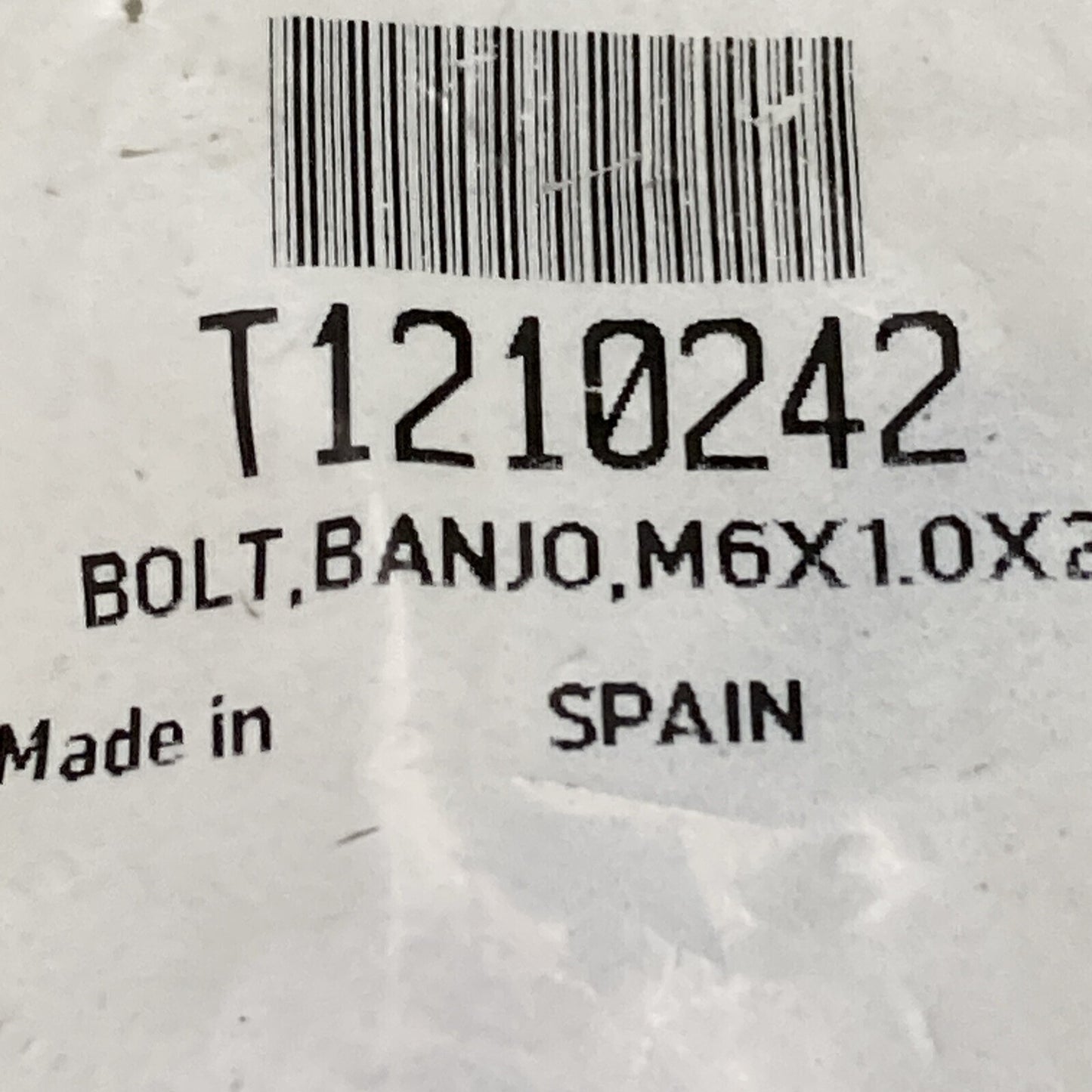 NEW GENUINE TRIUMPH T1210242 Bolt, Banjo, M6X1.0X20