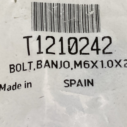 NEW GENUINE TRIUMPH T1210242 Bolt, Banjo, M6X1.0X20