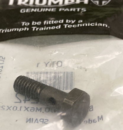 NEW GENUINE TRIUMPH T1210242 Bolt, Banjo, M6X1.0X20