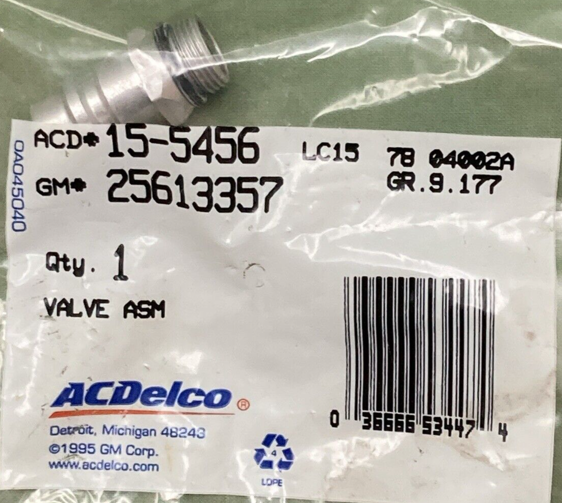 NEW GENUINE ACDELCO 15-5456 Valve A/C Refrigerant Low Pressure Service