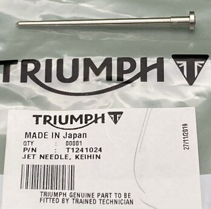 NEW GENUINE TRIUMPH T1241024 Jet Needle, Keihin
