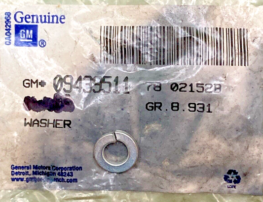 NEW GENUINE GM 09439511 Washer