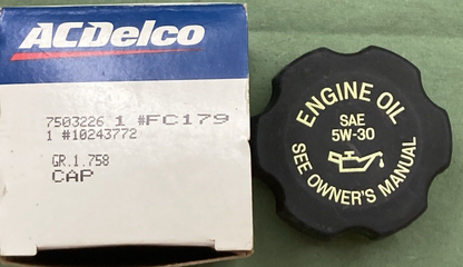 NEW GENUINE ACDELCO FC179 OIL FILLER CAP GM 10243772