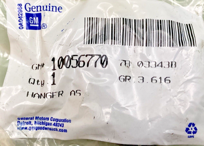 NEW GENUINE GM 10056770 HANGER ASSEMBLY, EXHAUST MUFFLER INTERMEDIATE 1988-2016