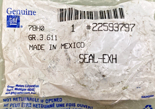 NEW GENUINE GM 22593797 SEAL, EXHAUST MANIFOLD PIPE 1993-1996 GM