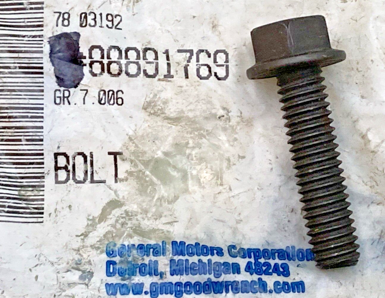 NEW GENUINE GM 88891769 BOLT/SCREW, INTAKE MANIFOLD, 1982-1999 GM