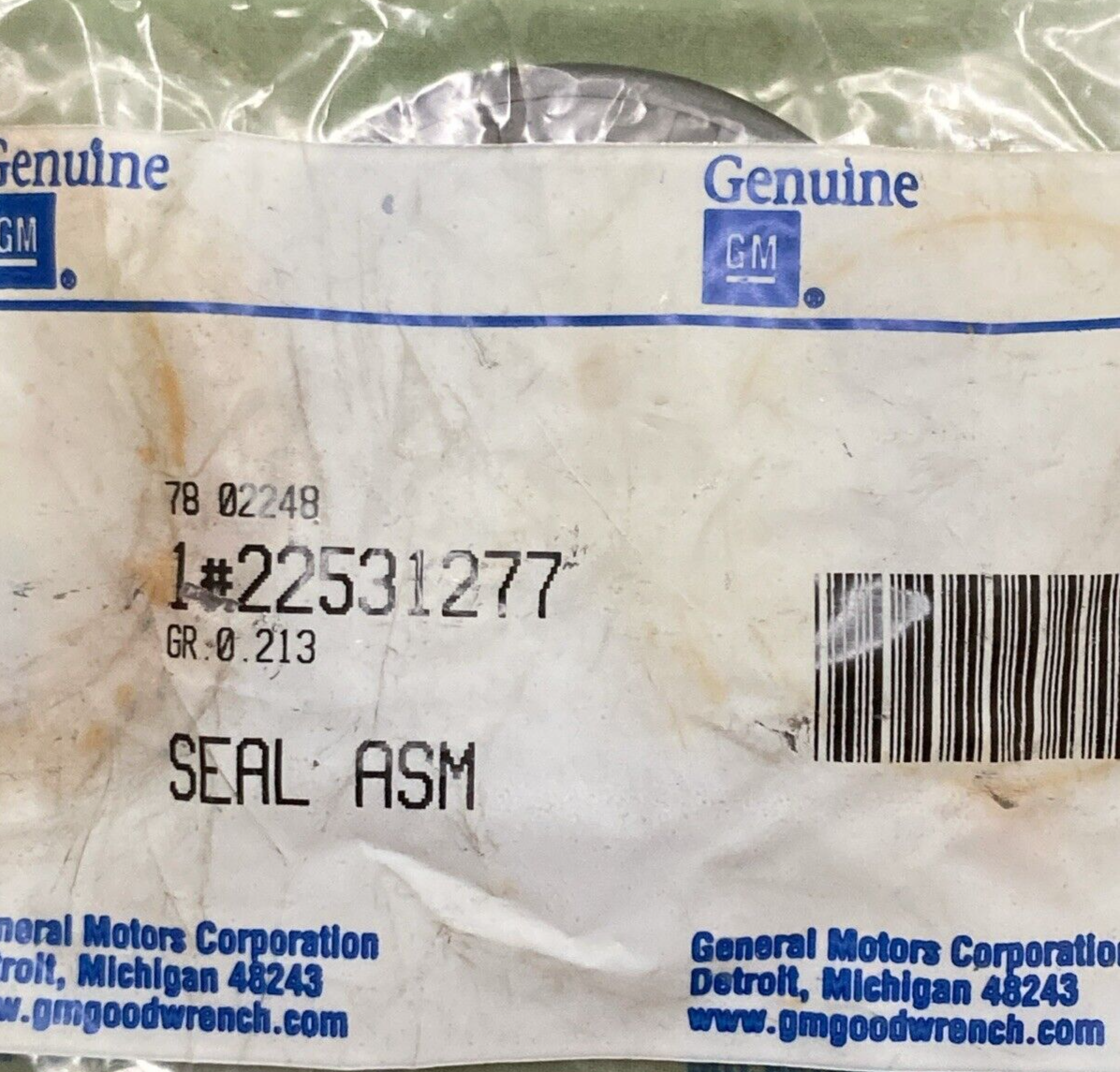 NEW GENUINE GM 22531277 Seal Crankshaft Front Oil