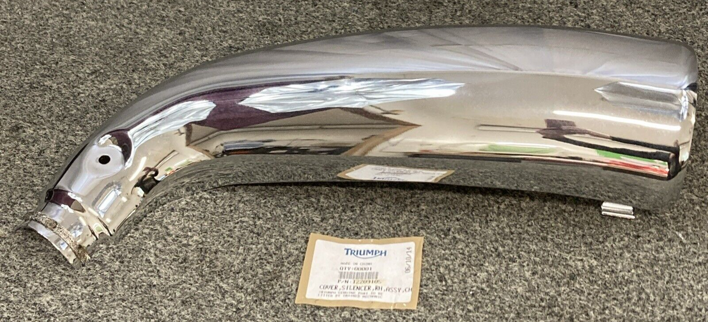NEW GENUINE TRIUMPH T2209105 Cover, Silencer, Rh, Assembly, Chromed