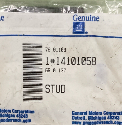 NEW GENUINE GM 14101058 Stud Crankshaft Rear Oil Seal Retainer