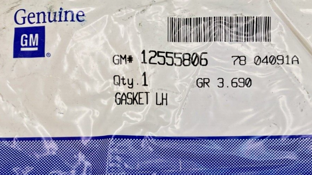 NEW GENUINE GM 12555806 GASKET, EXHAUST MANIFOLD PIPE TO DOWNPIPE, LH 4.8L  6.0L