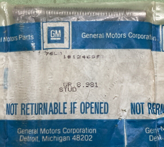 NEW GENUINE GM 1246990 Stud Special .375, 16 X 3.22