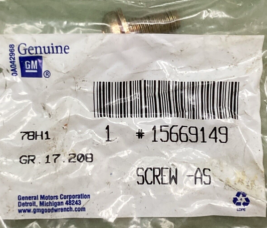 NEW GENUINE GM 15669149 BOLT Hood Latch SCREW FLANGED WASHER PAN TORX