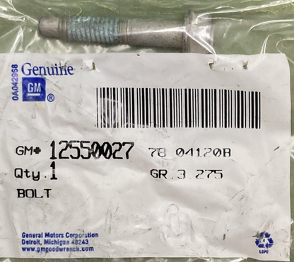 NEW GENUINE GM 12550027 Bolt Screw Intake Manifold 5/16-18x1.75